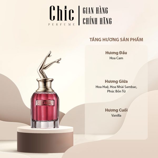 [Nước Hoa Nữ Chính Hãng] SO SCANDAL CHIC PERFUME EDP ngọt ngào, quyến rũ - Hình ảnh 2