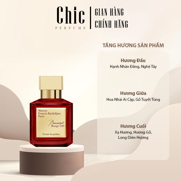 [Nước Hoa Nữ Chính Hãng] Bacarat Rouge 540 CHIC PERFUME Hương thơm sang trọng, tinh tế - Hình ảnh 2